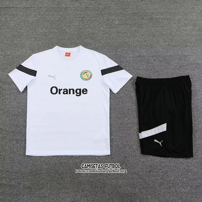 Chandal del Senegal Manga Corta 2023/2024 Blanco - Pantalon Corto